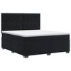 vidaXL Boxspringbed met matras Zwart 160 x 200 cm Fluweel