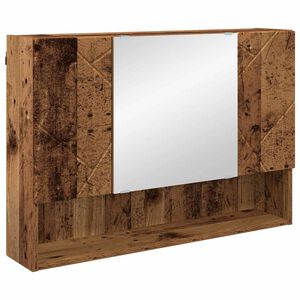 vidaXL Spiegelkast Wandgemonteerd Oudhout 80 x 17 x 55 cm Bewerkt hout