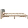 vidaXL Bedframe Bruin en lichtgrijs 200 x 200 cm Massief grenenhout