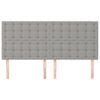 vidaXL Hoofdbord lichtgrijs 160x5x118/128 cm stof