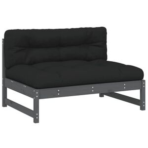 vidaXL Middenbank 120x80 cm massief grenenhout grijs