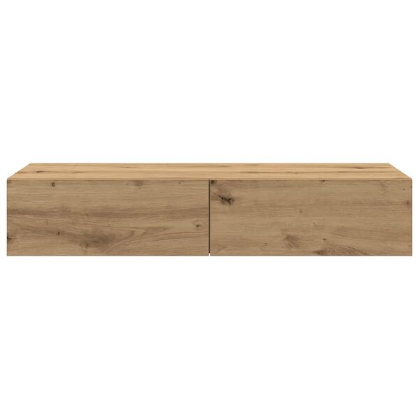 vidaXL Wandschap met lades 100x36x19 cm bewerkt hout artisanaal eiken
