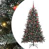 vidaXL Kunstkerstboom met 150 LED Groen 150 cm PVC en Plastic en Staal