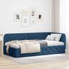 vidaXL Hoekbedframe met hoofdeinde Blauw 90 x 190 cm Stof