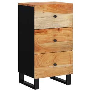vidaXL Dressoir met 3 lades 40x33,5x75 cm massief acaciahout
