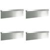 vidaXL Slakkenhekje 4 st 100 x 3,5 x 25 cm Gegalvaniseerd staal zilver