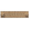 vidaXL Hoofdbord Met Kast met lade 3 pcs Artisan Eiken Bewerkt hout