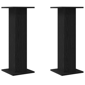 vidaXL Luidspreker standaards 2 pcs Zwart Eiken 30 x 30 x 80 cm