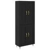 vidaXL Highboard Zwart Eiken 69,5 x 34 x 90 cm Bewerkt hout