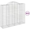 vidaXL Schanskorven 13 st gewelfd 200x50x160/180 cm ijzer