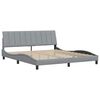 vidaXL Bedframe zonder matras "Hanko" stof lichtgrijs 180x200 cm
