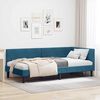 vidaXL Hoekbedframe met hoofdeinde Blauw 90 cm x 200 cm Fluweel