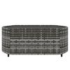 vidaXL 4-delige Loungeset met kussens poly rattan grijs
