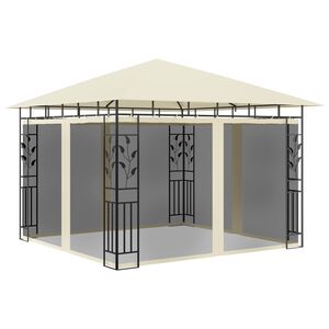 vidaXL Prieel met klamboe 180 g/m&sup2; 3x3x2,73 m cr&egrave;me