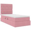 vidaXL Opslag bed met matras met matras Roze 90 x 200 cm Fluweel