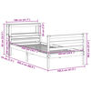 vidaXL Bedframe met hoofdbord massief grenenhout 100x200 cm