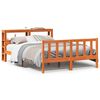 vidaXL Bedframe met hoofdbord massief grenenhout wasbruin 160x200 cm
