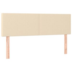 vidaXL Hoofdborden 144x5x78/88 cm stof cr&egrave;mekleurig