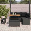 vidaXL Tuin Sofa Set met kussen met opslag met kussen 8 pcs Zwart