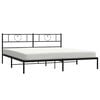 vidaXL Bedframe met hoofdbord metaal zwart 180x200 cm