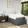 vidaXL Boxspring met matras stof donkergrijs 100x200 cm