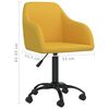 vidaXL Eetkamerstoelen draaibaar 2 st fluweel geel
