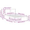 vidaXL Bedframe Lichtgrijs 135 x 190 cm Massief grenenhout