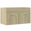 vidaXL Wastafelkast 80x38,5x46 cm spaanplaat sonoma eikenkleurig