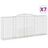 vidaXL Schanskorven 7 st gewelfd 400x50x160/180 cm ijzer