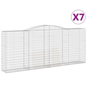 vidaXL Schanskorven 7 st gewelfd 400x50x160/180 cm ijzer