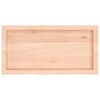 vidaXL Wastafelblad 80x40x(2-4) cm onbehandeld massief hout