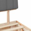 vidaXL Bedframe met Gevoerd Hoofdgedeelte Lichtgrijs 120 x 190 cm