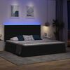 vidaXL Opbergbed met LED met matras Zwart 200 x 200 cm Polyester
