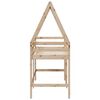 vidaXL Halfhoogslaper met ladder en bedhuis grenenhout 90x190 cm