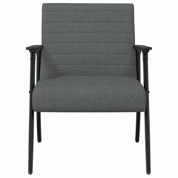 vidaXL Fauteuil Donkergrijs 59 x 75 x 78 cm Stof