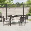vidaXL Tuin eettafelset 5 pcs Bruin en zwart PE Rattan