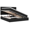 vidaXL LED Opslagbed met Matras Zwart 160 x 200 cm Stof