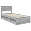 vidaXL Bedframe met hoofdeinde Grijs Sonoma 90 x 190 cm Bewerkt hout