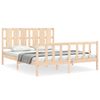 vidaXL Bedframe met hoofdbord massief hout