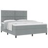 vidaXL Boxspringbed met hoofdeinde Lichtgrijs 180 x 200 cm Stof