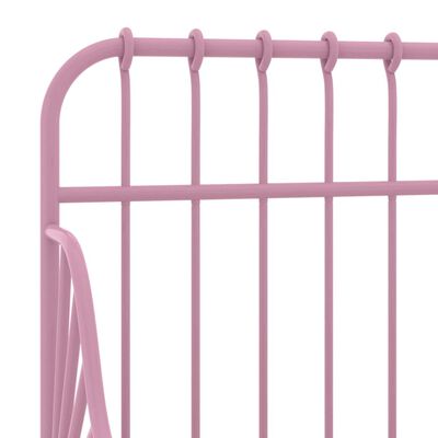 vidaXL Bedframe verlengbaar metaal roze 80x130/200 cm