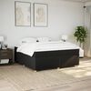vidaXL Boxspring met matras stof zwart 200x200 cm