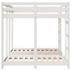 vidaXL Drie-hoog Bunk Bed Frame Wit 140 x 200 cm Massief grenenhout