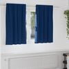 vidaXL Zwart-out Gordijnen met Ringen 2 pcs Donkerblauw 140 x 140 cm