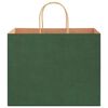 vidaXL Papieren zakken 250 st met hengsels 32x22x24 cm groen