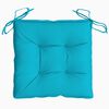 vidaXL Stoelkussens 6 st 40x40x7 cm stof turquoise