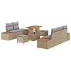 vidaXL Tuinbankenset 8 st 7-Aantal zitplaatsen Beige en Licht Grijs