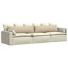 vidaXL Sofa Kussens 2 stuks Crème 145 x 40 cm Stof
