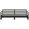 vidaXL Slaapbank uitschuifbaar massief grenenhout zwart 2x(90x200) cm