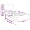 vidaXL Opslag bed met hoofdeinde Zwart 100 x 200 cm Bewerkt hout